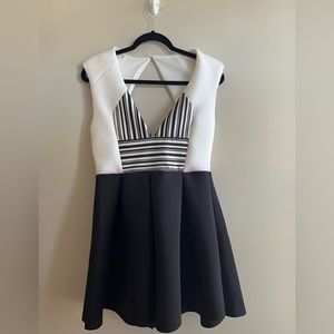 Mustard Seed skater dress, black and white, new with tags.